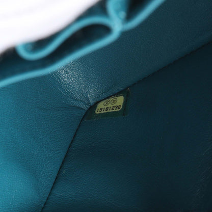 Exclusive Chanel Teal Quilted Lambskin Jumbo Classic Double Flap — Alternate View 10