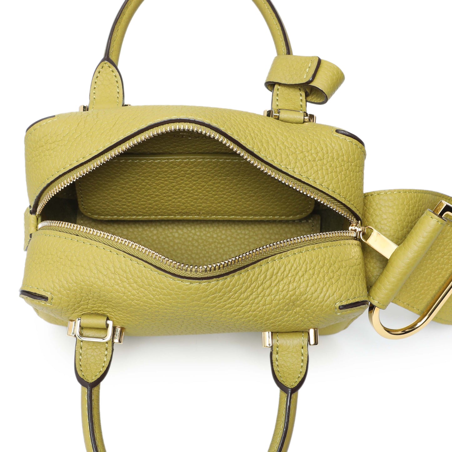 Exclusive Delvaux Kiwi Taurillon Soft Leather Cool Box Nano — Top View
