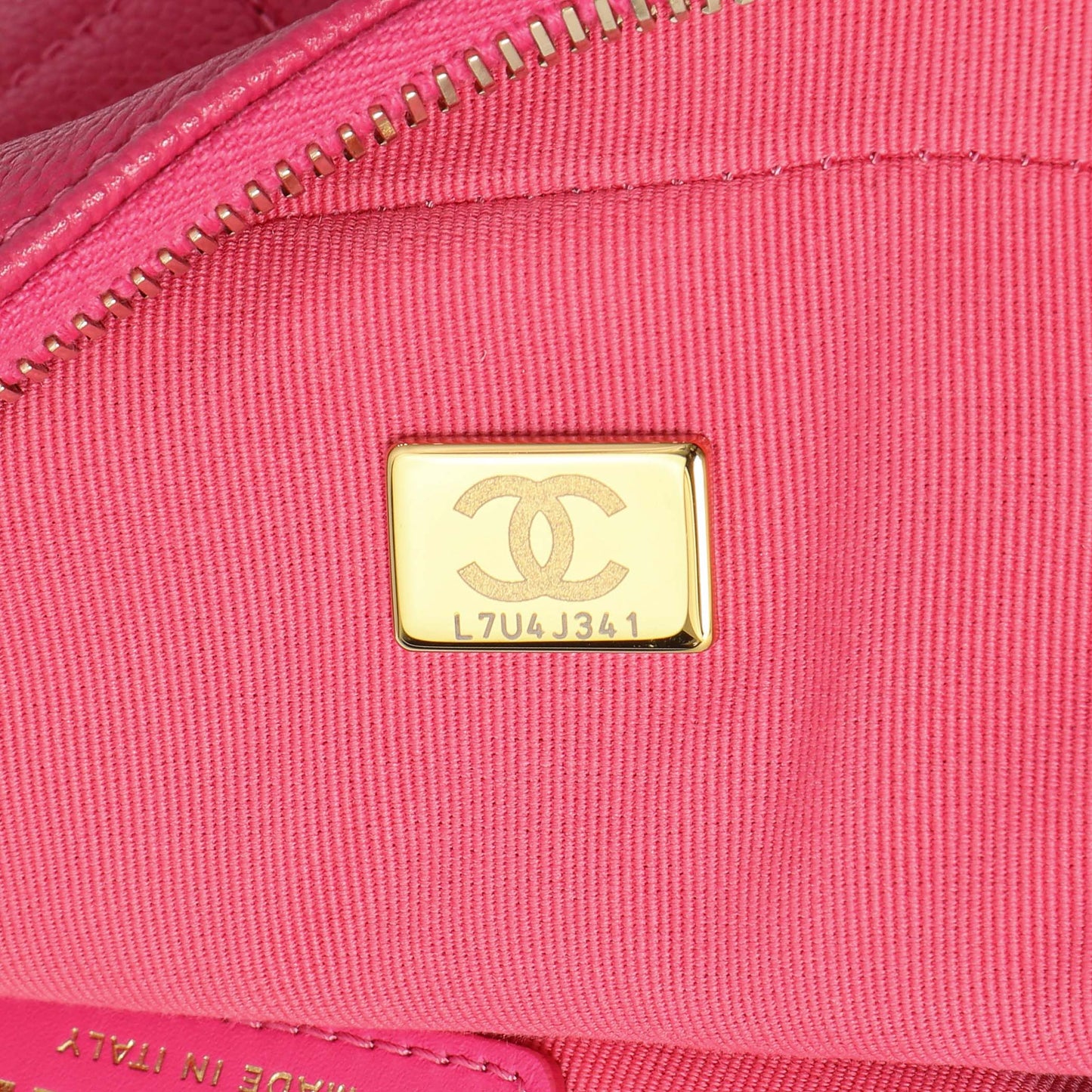 Exclusive Chanel Quilted Pink Caviar Chain Melody Backpack — Lifestyle View