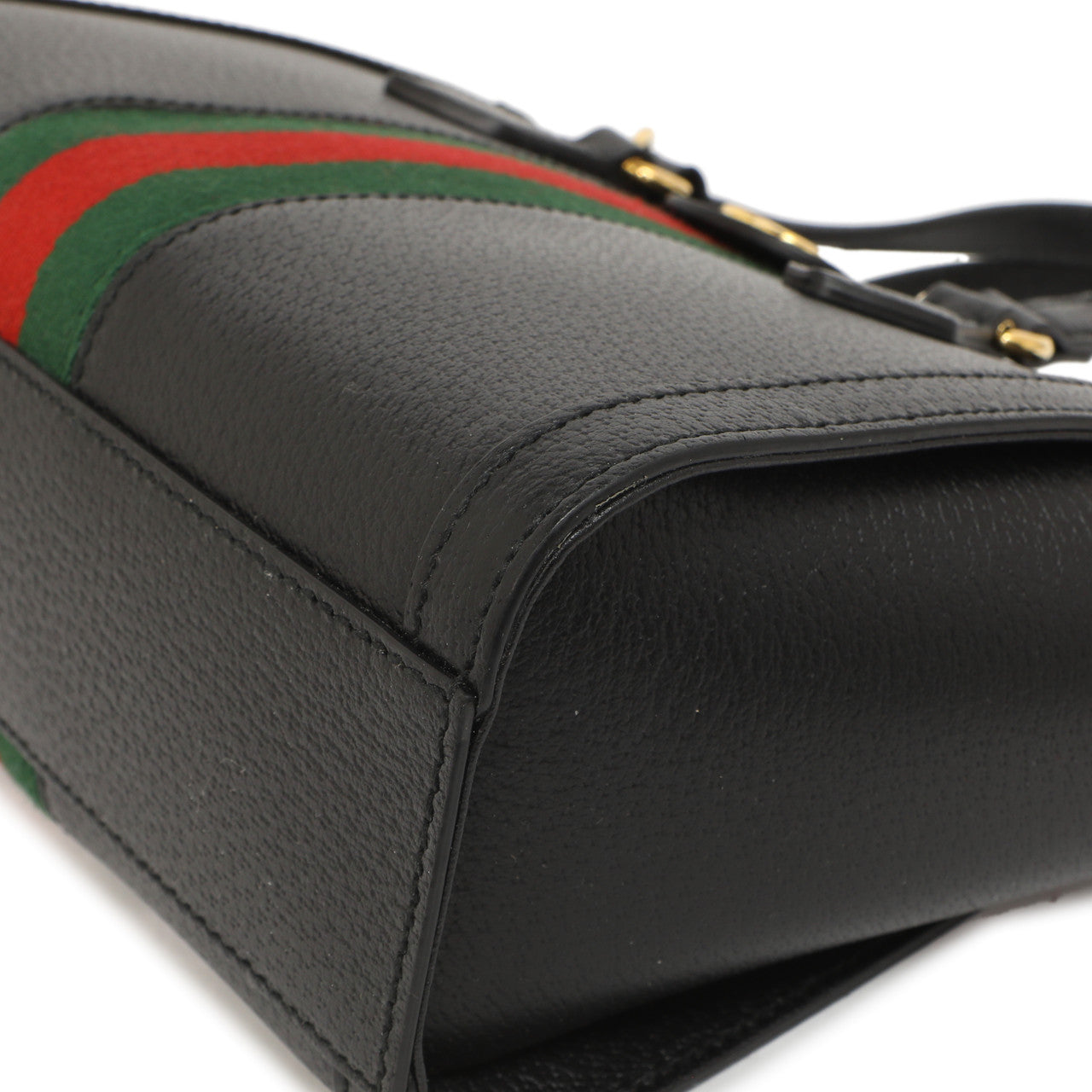 Exclusive Gucci Black Calfskin Small Ophidia Tote — Detail View