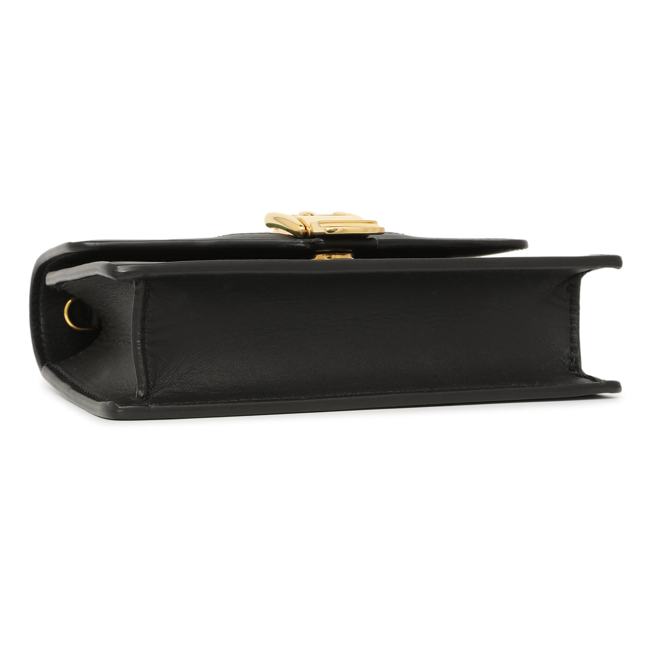 Exclusive Gucci Black Calfskin Super Mini Sylvie Chain Bag — Back View