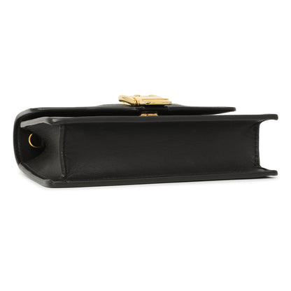 Exclusive Gucci Black Calfskin Super Mini Sylvie Chain Bag — Back View