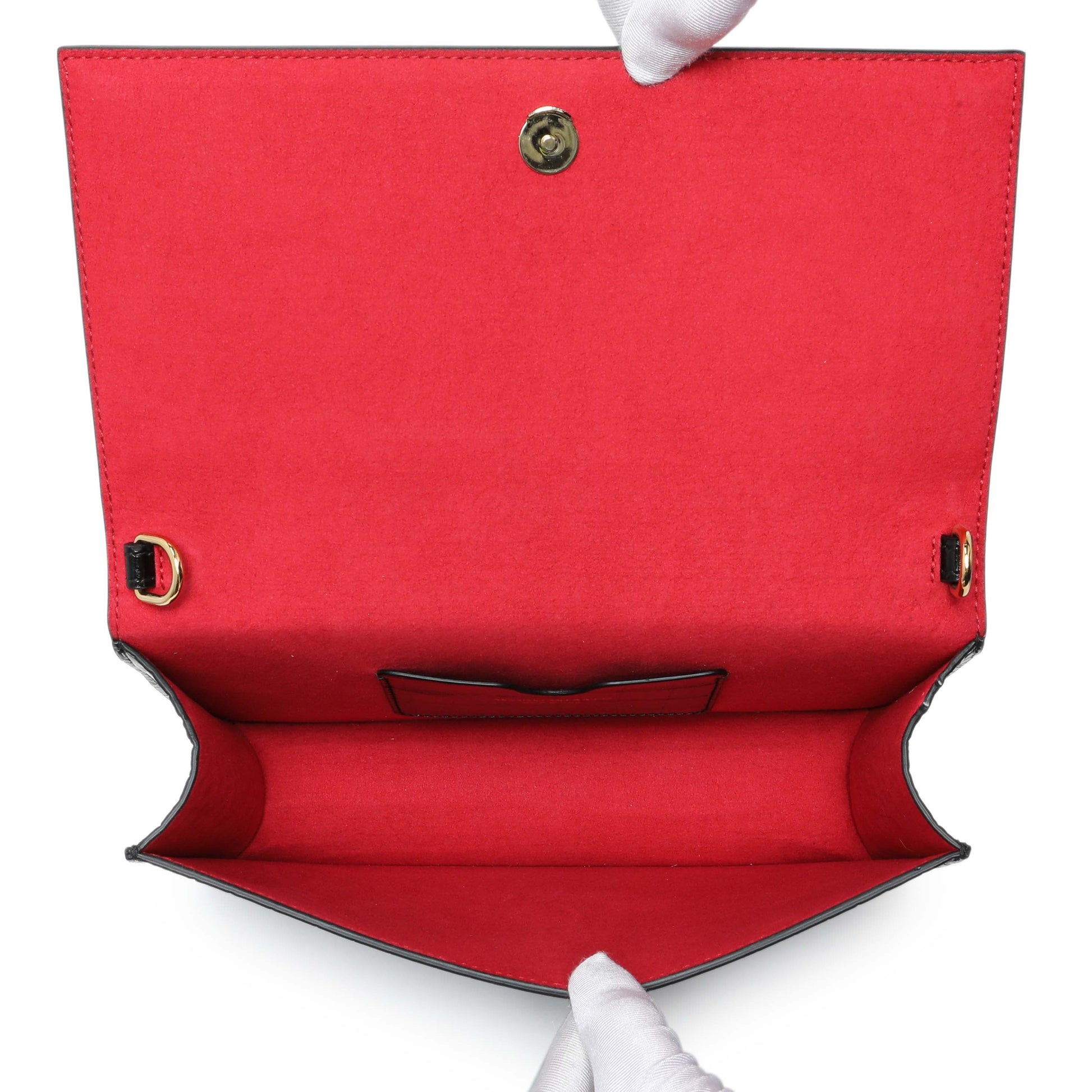 Exclusive Alexander McQueen Skull Embellished Embossed Top Handle Bag — Top View