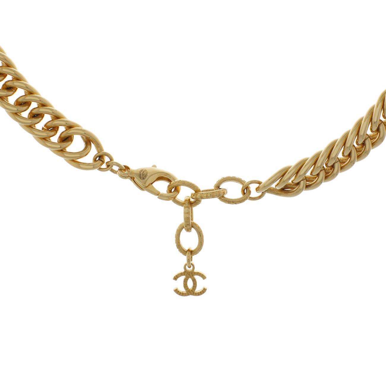 Exclusive Chanel Rue Cambon Dog Tag Necklace — Back View