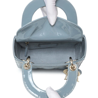 Exclusive Christian Dior Cannage Patent Mini Lady Dior — Top View