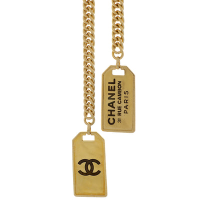 Exclusive Chanel Rue Cambon Dog Tag Necklace — Side View