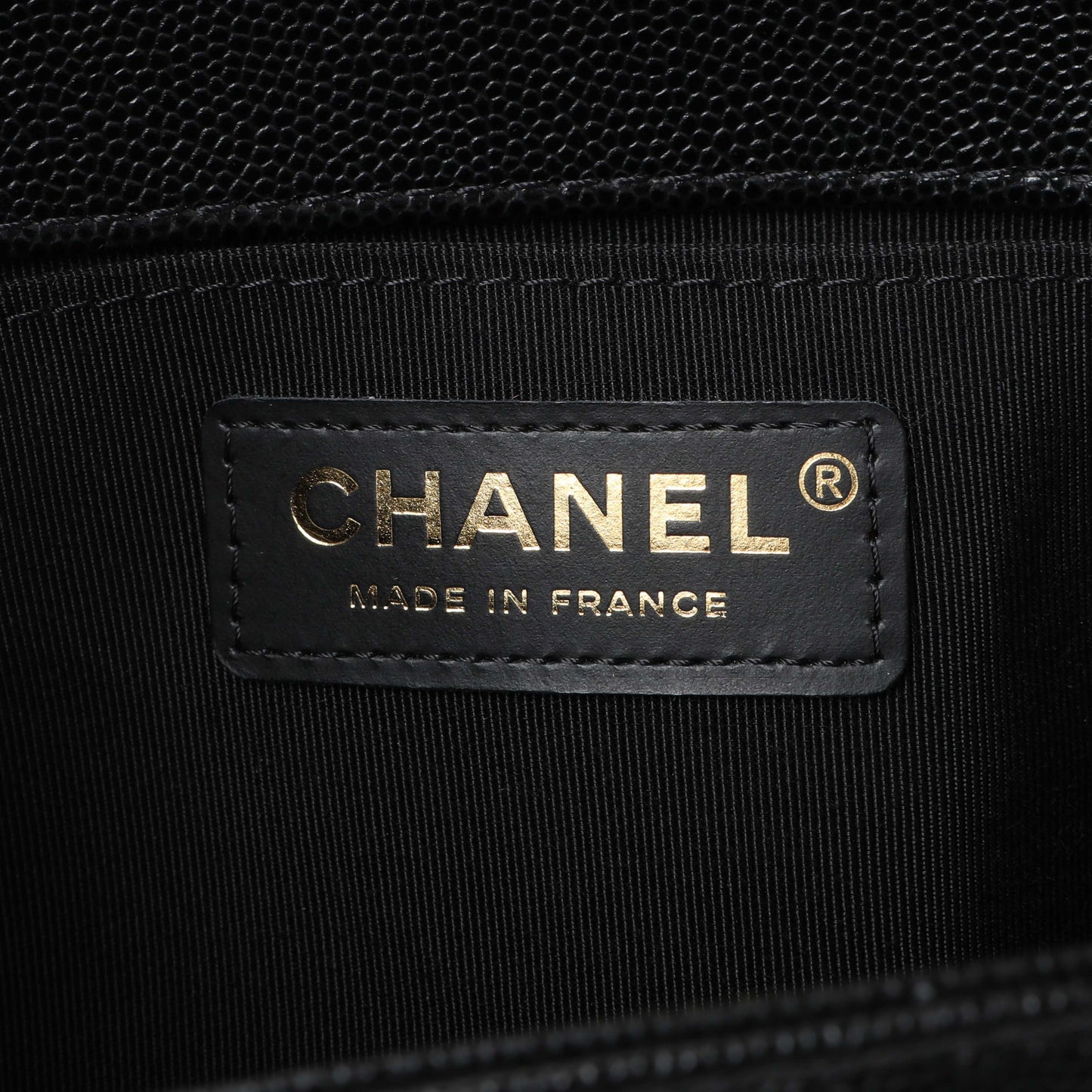 Exclusive Chanel Black Quilted Caviar Medium Boy Flap — Alternate View 10