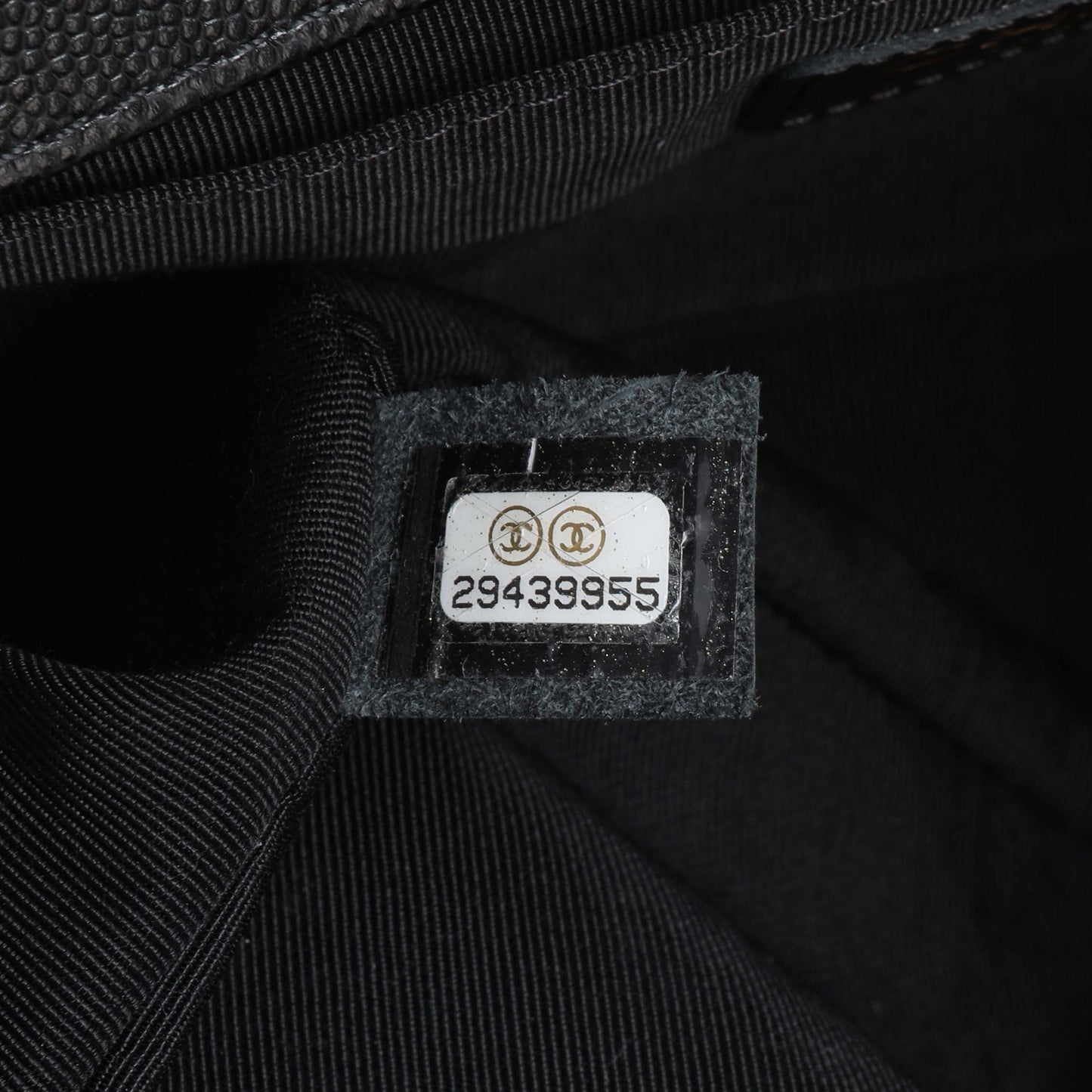 Exclusive Chanel Black Quilted Caviar Medium Boy Flap — Alternate View 11