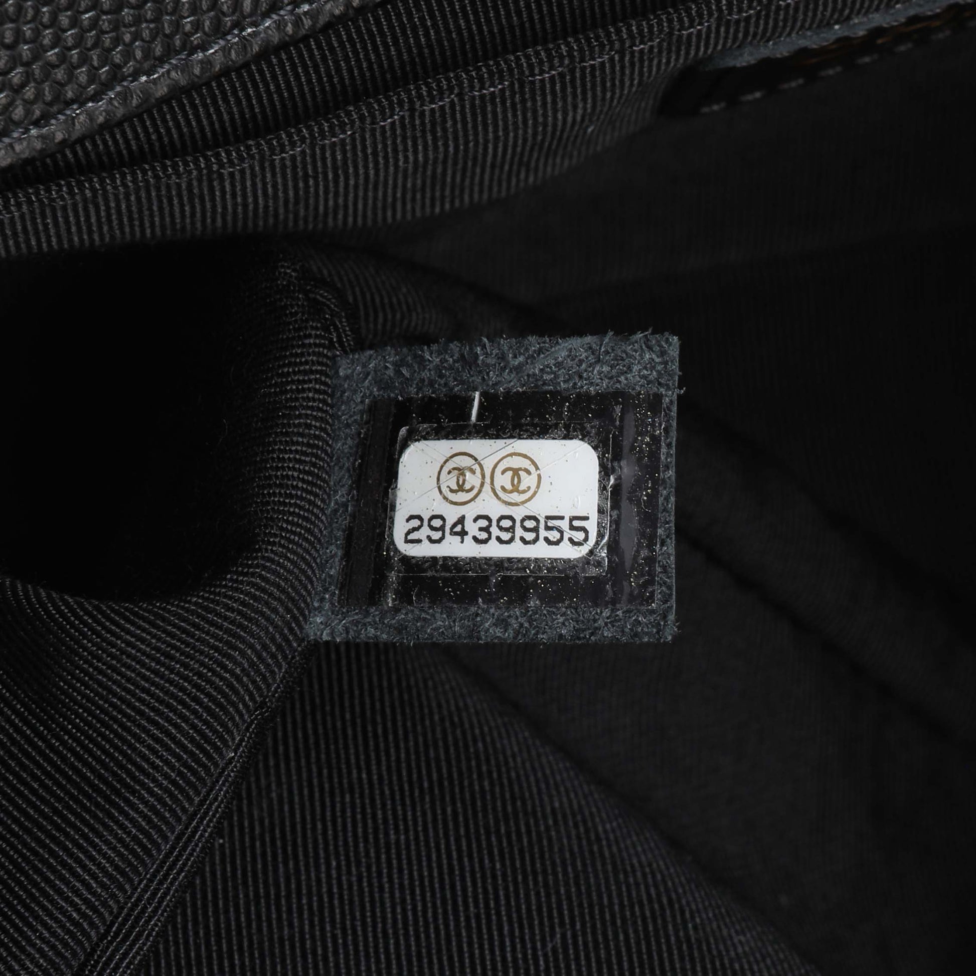 Exclusive Chanel Black Quilted Caviar Medium Boy Flap — Alternate View 11