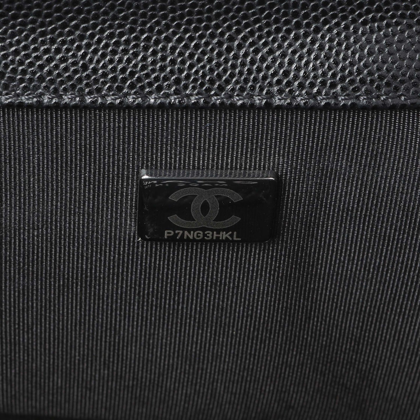Exclusive Chanel Black Quilted Caviar Medium Boy Flap — Alternate View 11