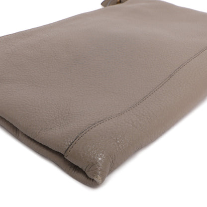 Exclusive Prada Grey Vitello Daino Soft Crossbody — Detail View