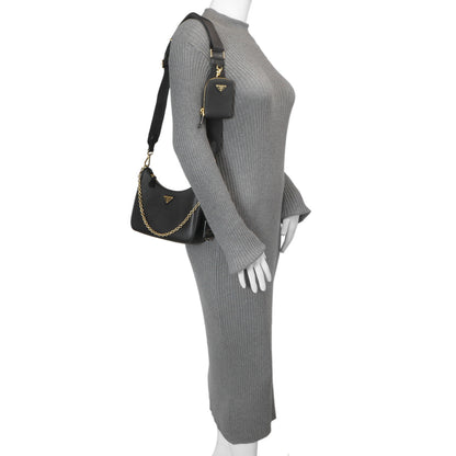 Exclusive Prada Black Saffiano Re-Edition 2005 Shoulder Bag — Alternate View 16