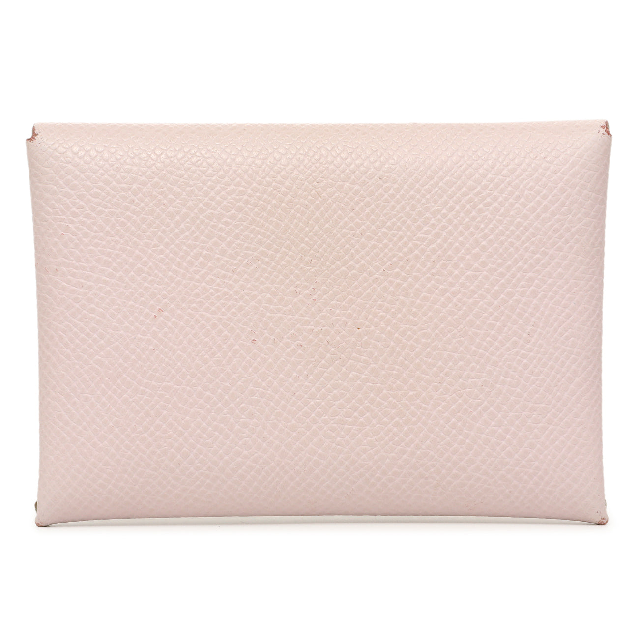 Exclusive Hermes Mauve Pale Epsom Calvi Duo Card Case — Front View