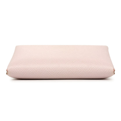 Exclusive Hermes Mauve Pale Epsom Calvi Duo Card Case — Back View
