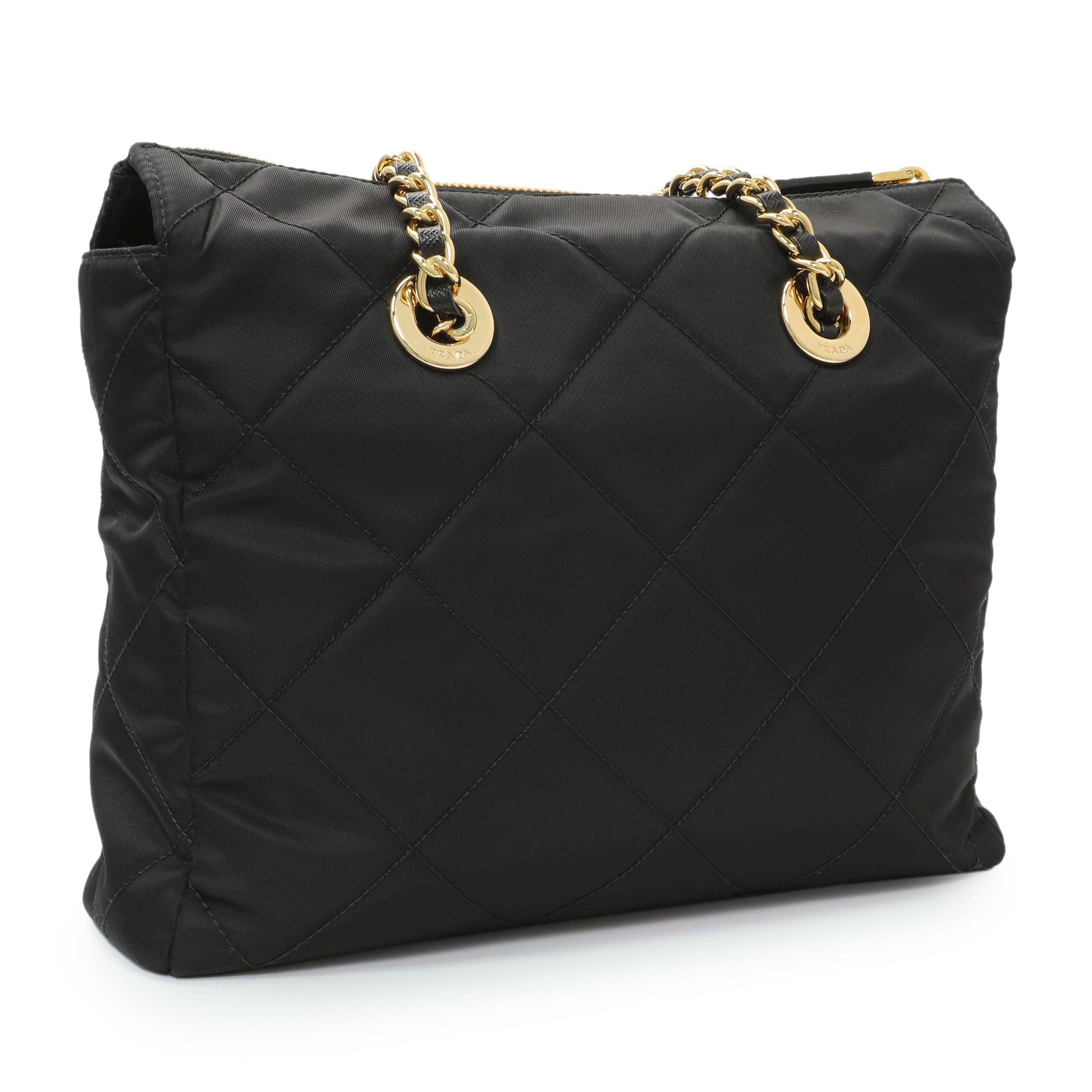 Exclusive Prada Black Re-Nylon Saffiano Stitched Re-Edition 1995 Shoulder Bag — Side View