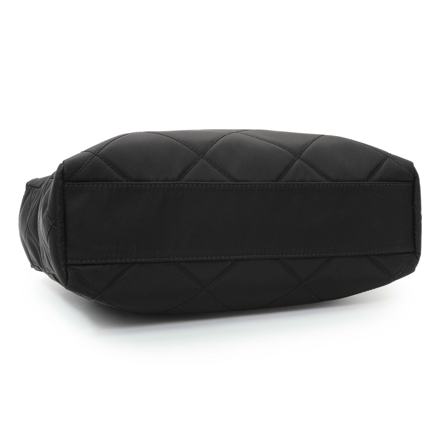 Exclusive Prada Black Re-Nylon Saffiano Stitched Re-Edition 1995 Shoulder Bag — Back View