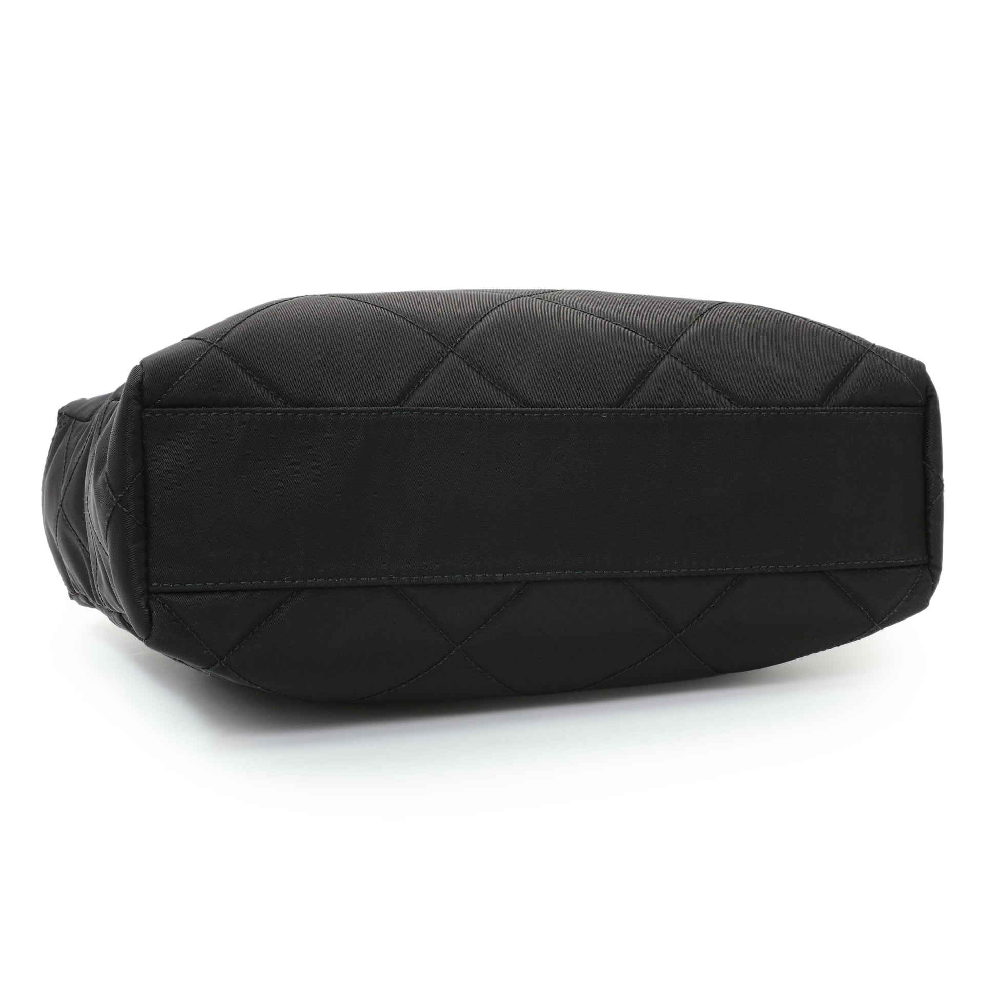 Exclusive Prada Black Re-Nylon Saffiano Stitched Re-Edition 1995 Shoulder Bag — Back View