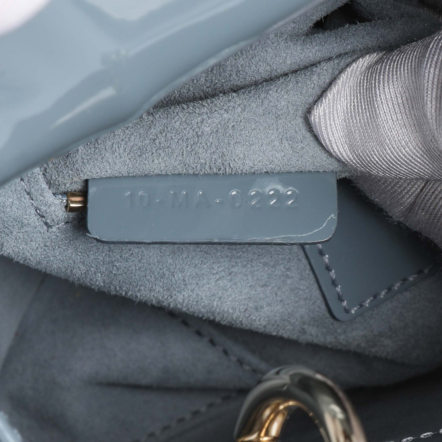 Exclusive Christian Dior Cannage Patent Mini Lady Dior — Lifestyle View