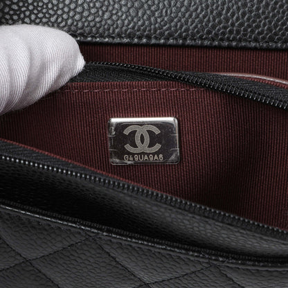 Exclusive Chanel Black Quilted Caviar Wallet on Chain — Alternate View 7