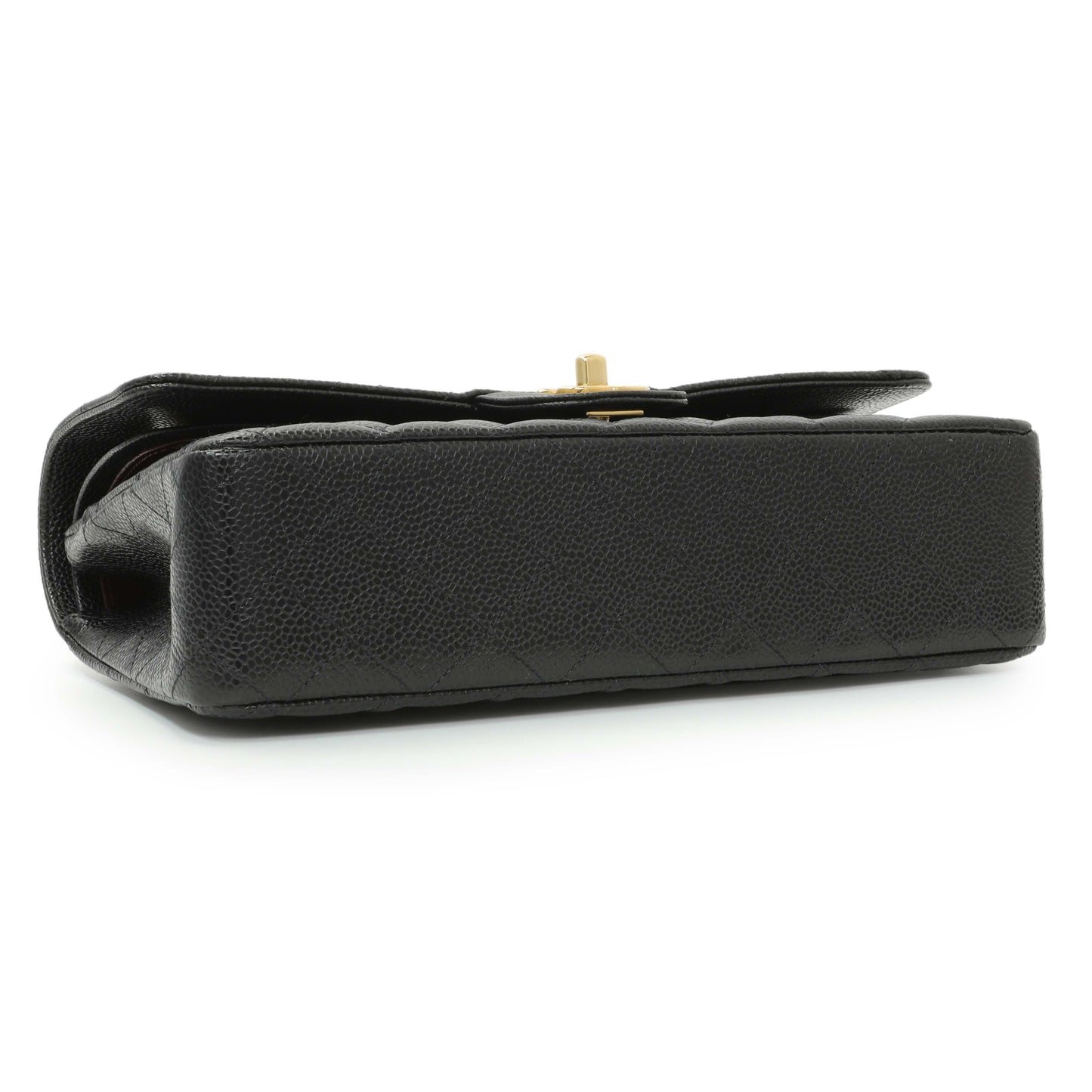 Exclusive Chanel Black Caviar Medium Double Flap — Back View