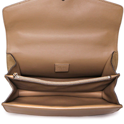 Exclusive Gucci Taupe Suede Small Dionysus Shoulder Bag — Top View