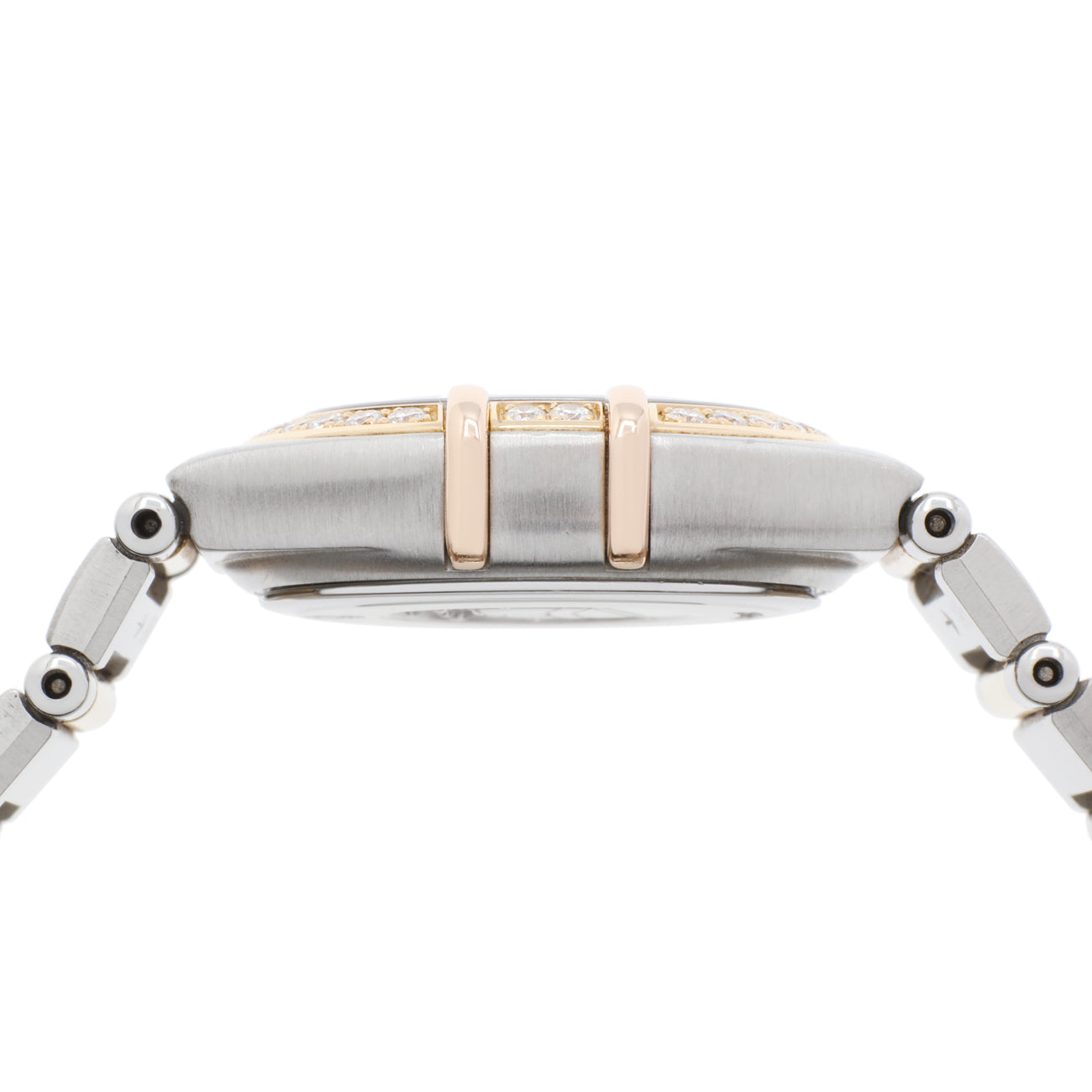 Exclusive Omega Stainless Steel 18K Rose Gold Diamond Constellation 1360.75.00 — Back View
