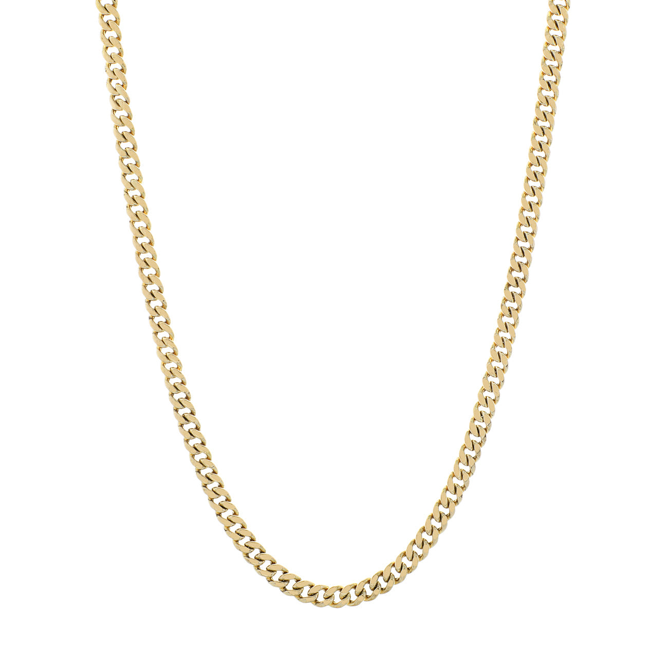 Exclusive 10K Yellow Gold Curb Chain — Front View