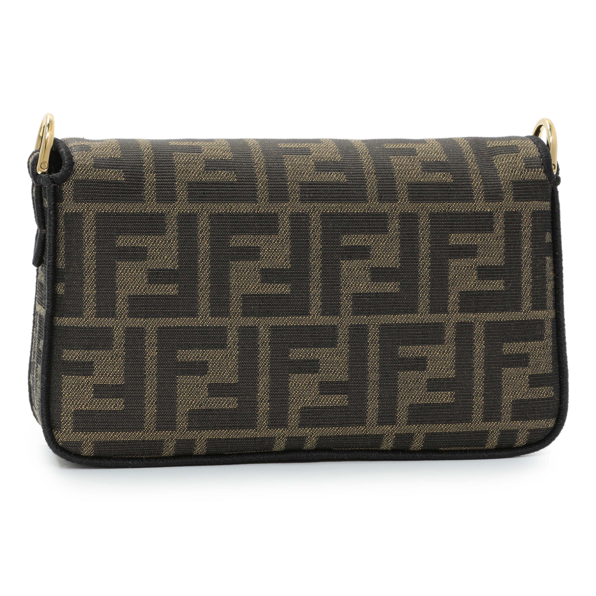 Exclusive Fendi Fabric Jacquard FF 1974 Mini Baguette — Side View
