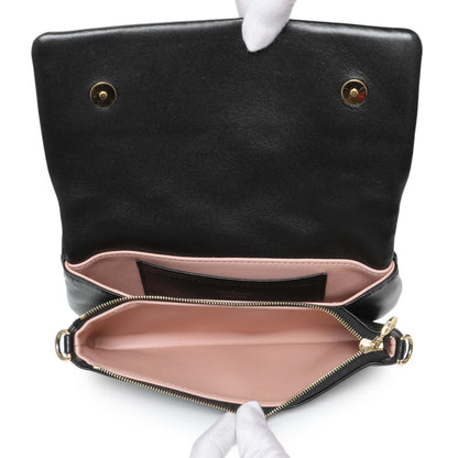 Exclusive Louis Vuitton Black Lambskin Embossed Monogram Pochette Coussin Crossbody — Alternate View 8