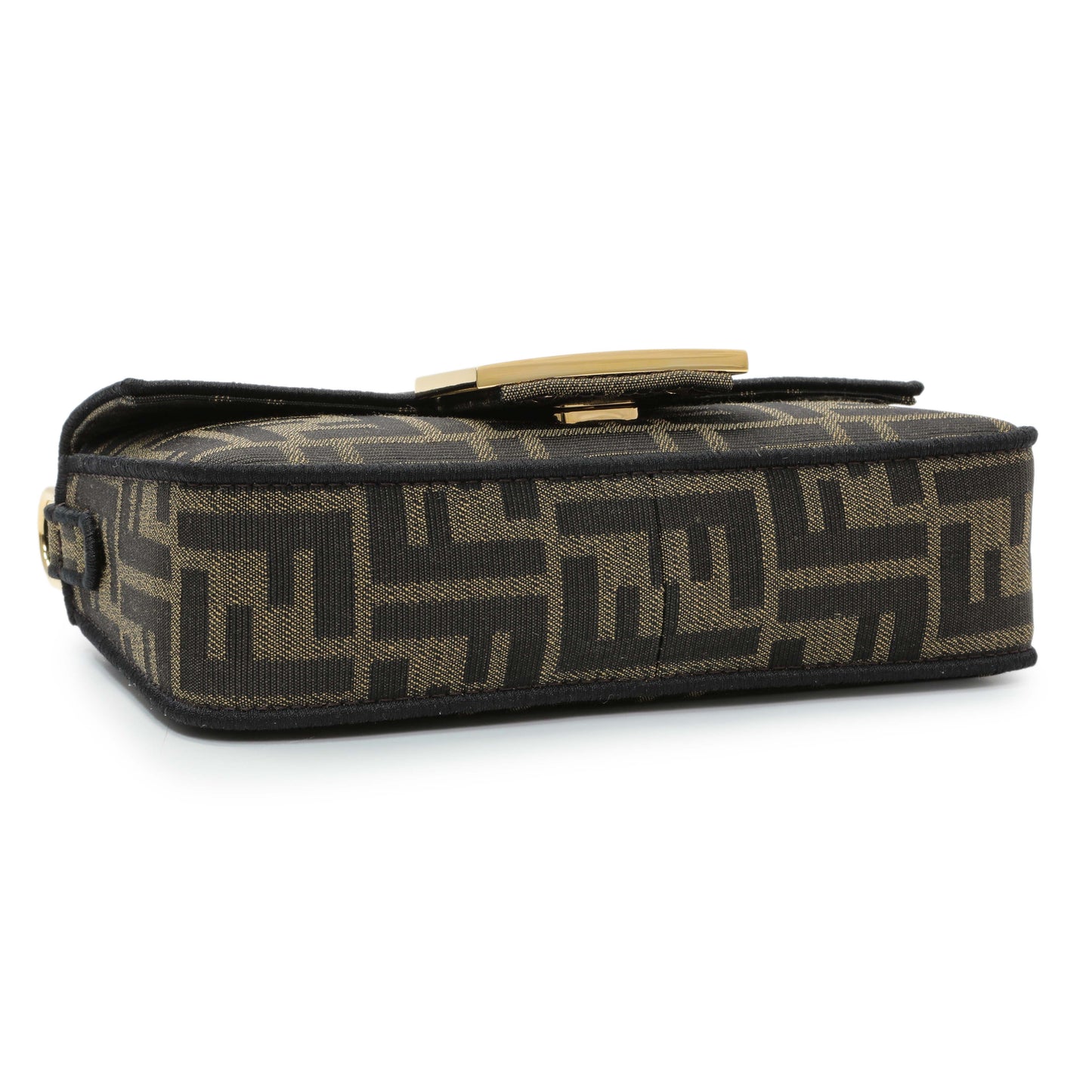 Exclusive Fendi Fabric Jacquard FF 1974 Mini Baguette — Back View