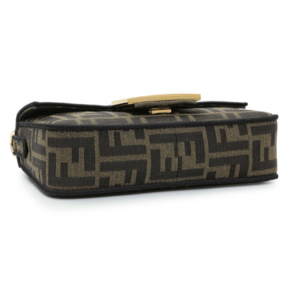 Exclusive Fendi Fabric Jacquard FF 1974 Mini Baguette — Back View