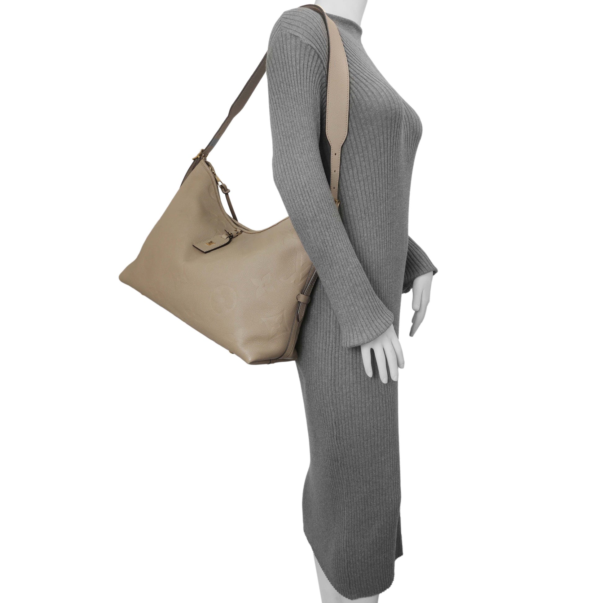 Exclusive Louis Vuitton Tourterelle Empreinte Monogram Giant Carryall MM — Alternate View 15