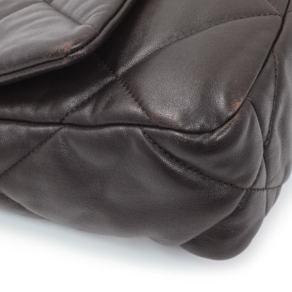 Exclusive Chanel Brown Quilted Lambskin Medium Chanel 19 Flap — Detail View