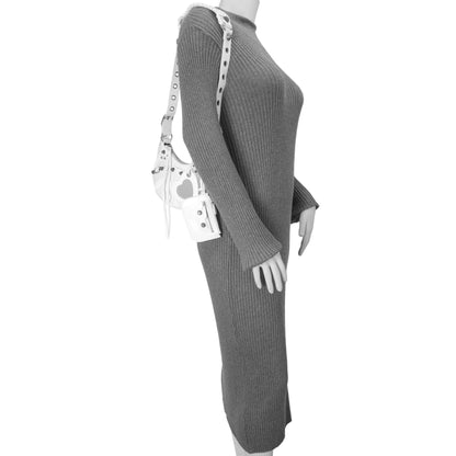 Exclusive Balenciaga White Faux Patent Le Cagole Shoulder Bag XS — Alternate View 9