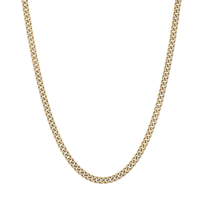 Exclusive 10K Yellow Gold Italian Curb Chain — Front View