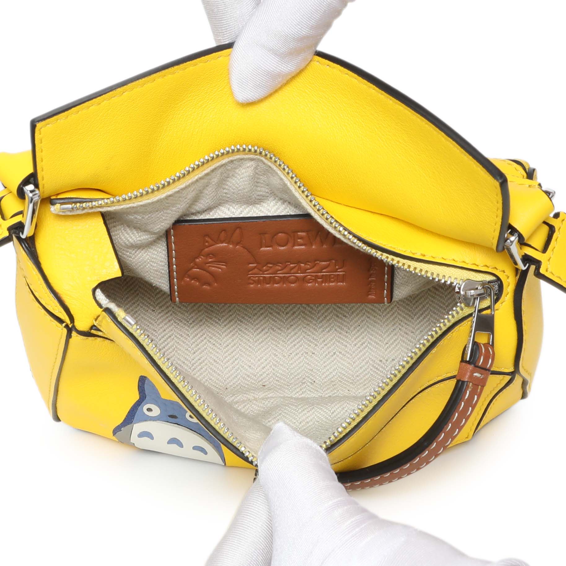 Exclusive Loewe X Studio Ghibli Calfskin My Neighbour Totoro Mini Puzzle Bag — Top View