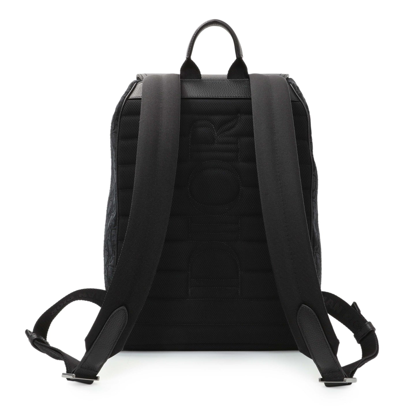 Exclusive Christian Dior Black Oblique Saddle Backpack — Side View