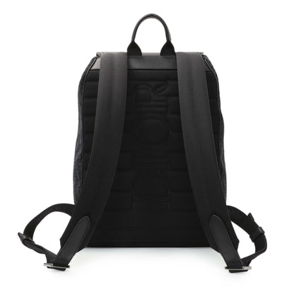 Exclusive Christian Dior Black Oblique Saddle Backpack — Side View