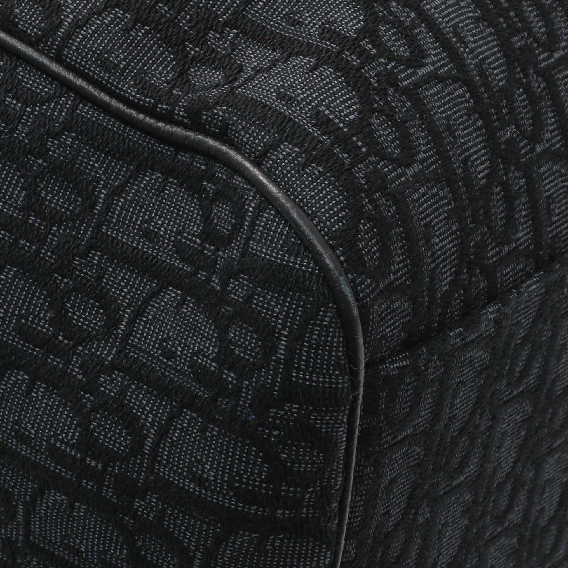 Exclusive Christian Dior Black Oblique Saddle Backpack — Top View