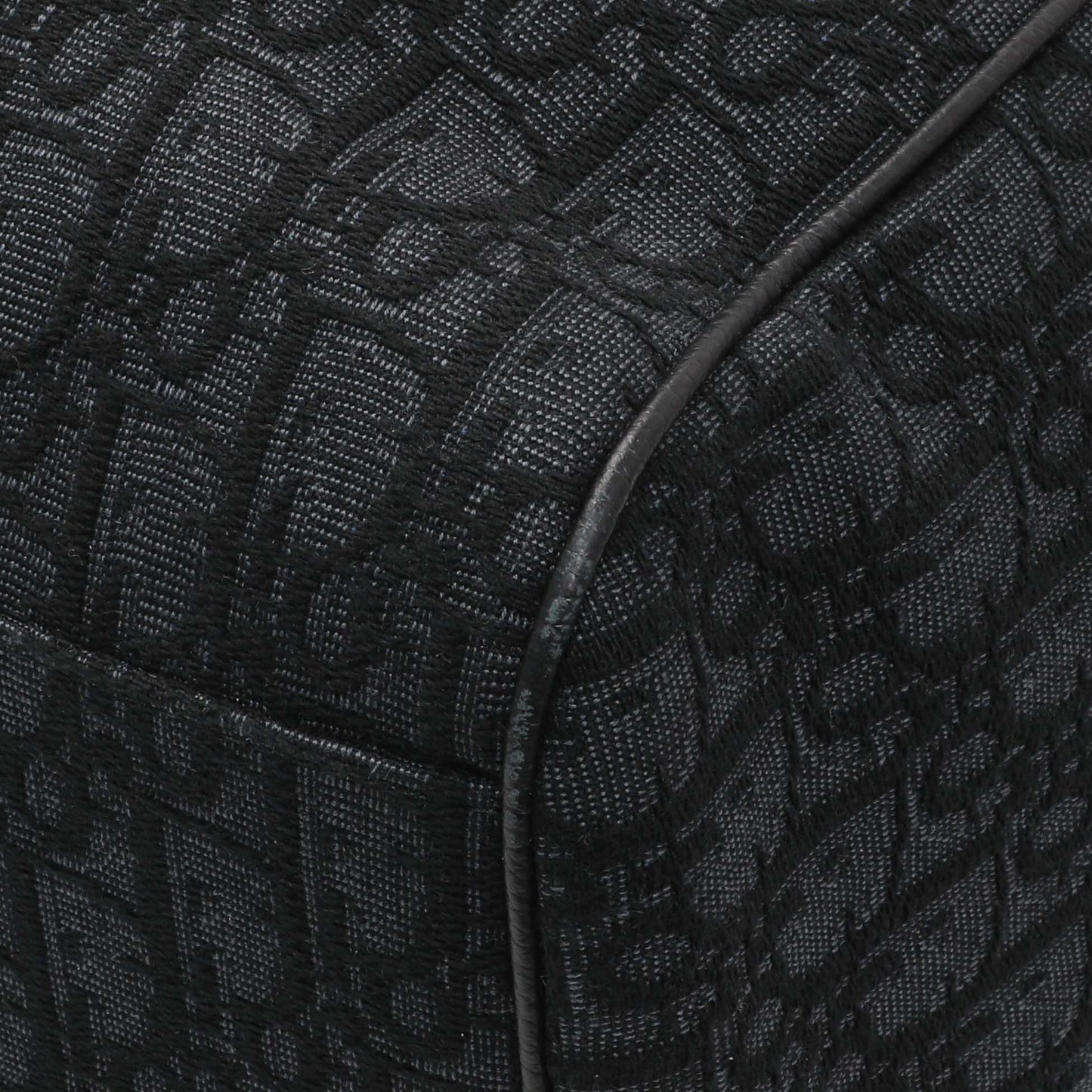 Exclusive Christian Dior Black Oblique Saddle Backpack — Detail View
