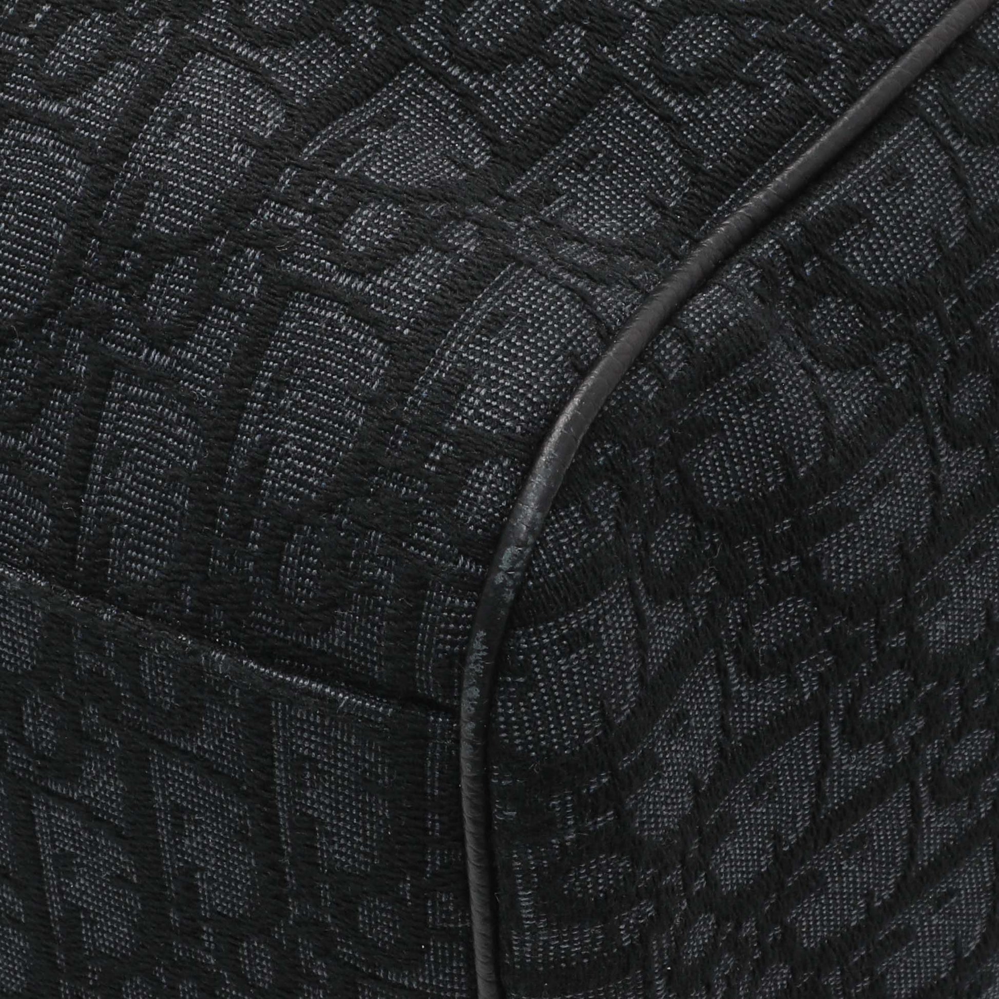 Exclusive Christian Dior Black Oblique Saddle Backpack — Detail View