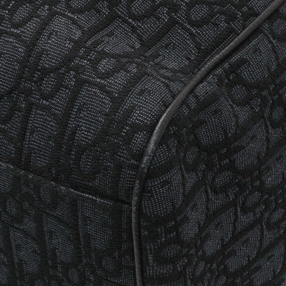 Exclusive Christian Dior Black Oblique Saddle Backpack — Detail View