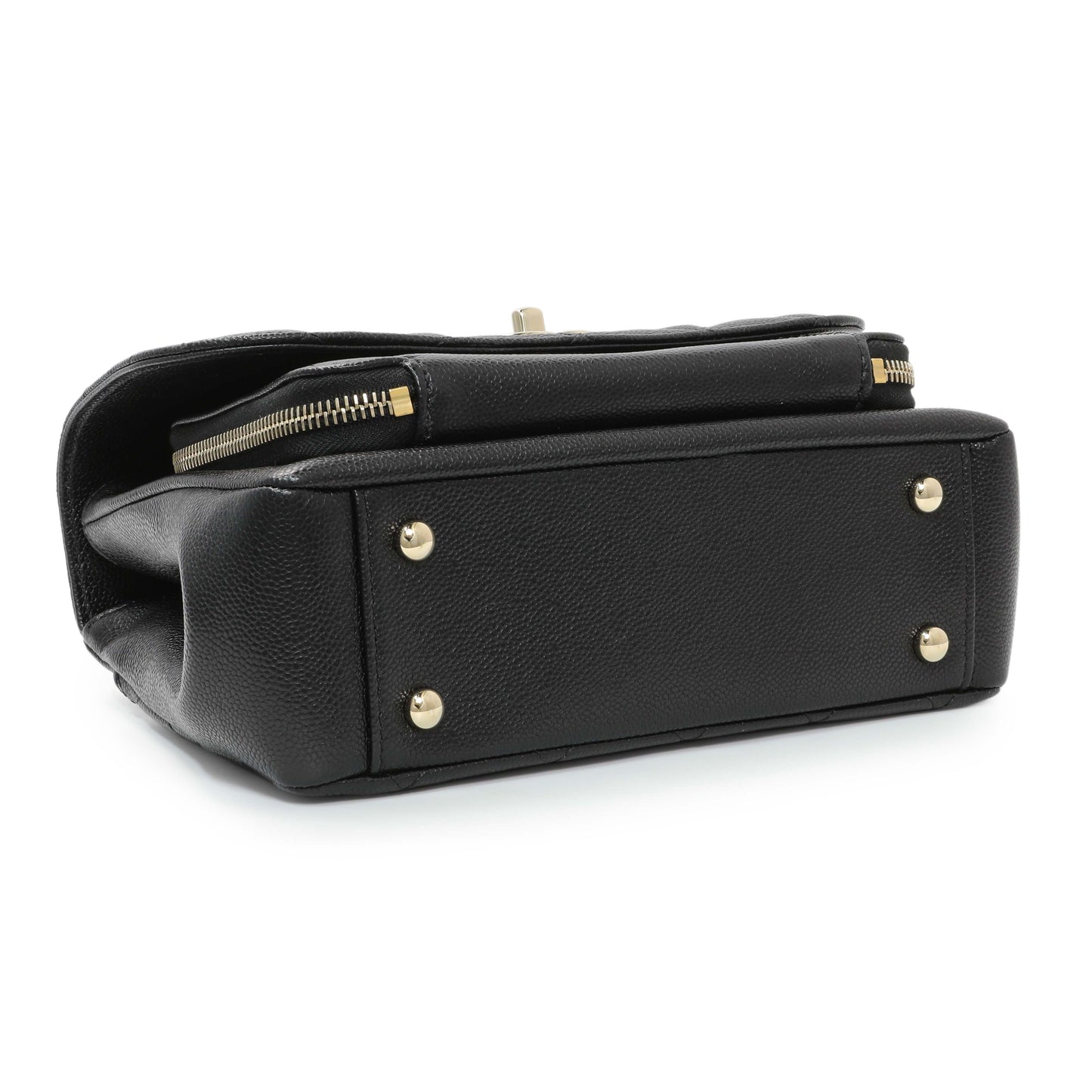 Exclusive Chanel Black Caviar Medium Business Affinity Flap — Top View