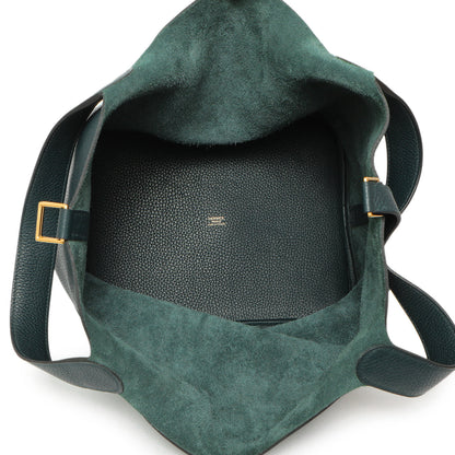 Exclusive Hermes Vert Cypress Clemence Picotin Lock 26 — Alternate View 8