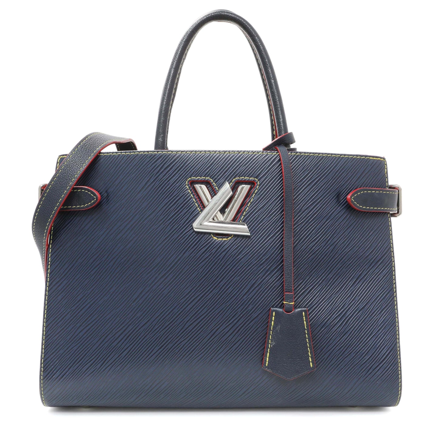 Exclusive Louis Vuitton Indigo Epi Twist Tote — Front View