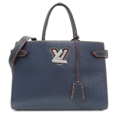 Exclusive Louis Vuitton Indigo Epi Twist Tote — Front View
