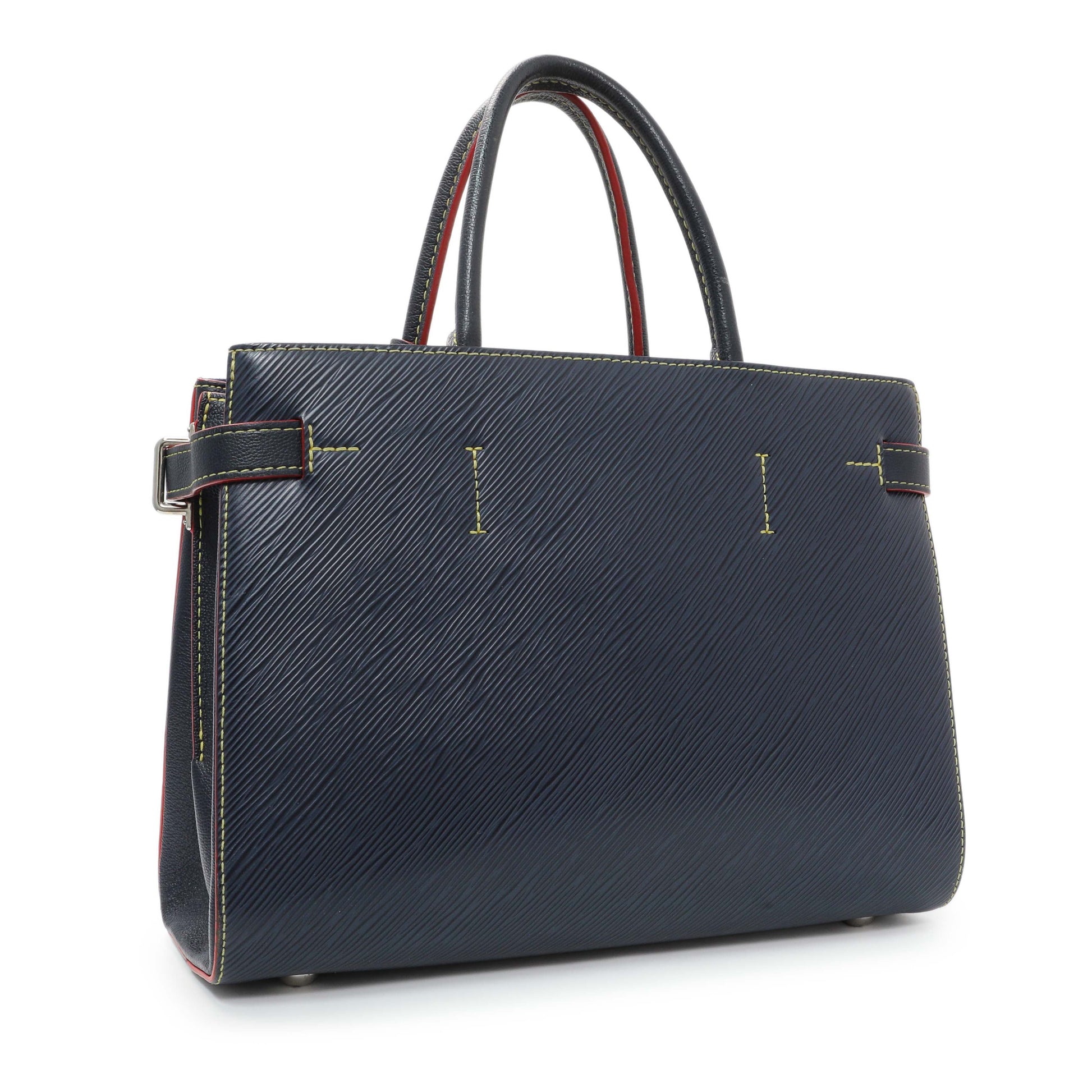 Exclusive Louis Vuitton Indigo Epi Twist Tote — Side View