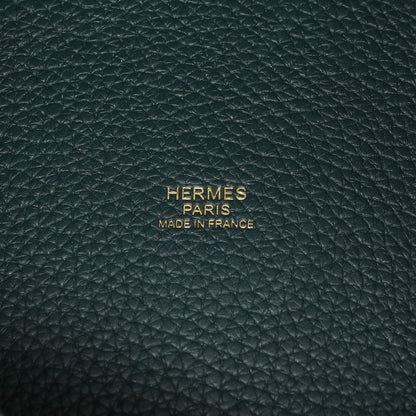 Exclusive Hermes Vert Cypress Clemence Picotin Lock 26 — Alternate View 10