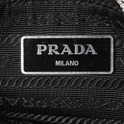 Exclusive Prada Black Re-Nylon Saffiano Double Pouch Shoulder Bag — Alternate View 9
