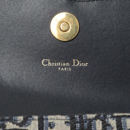 Exclusive Christian Dior Oblique Saddle Pouch with Chain — Detail View